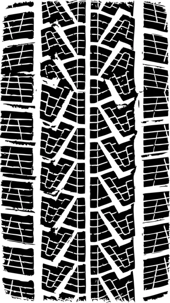 Rastro del neumático de invierno, vector — Archivo Imágenes Vectoriales