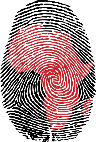 Afrique-empreinte digitale — Image vectorielle