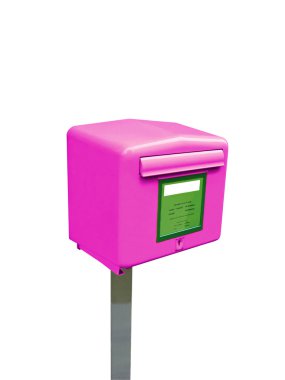 Single mail post box, metal container clipart