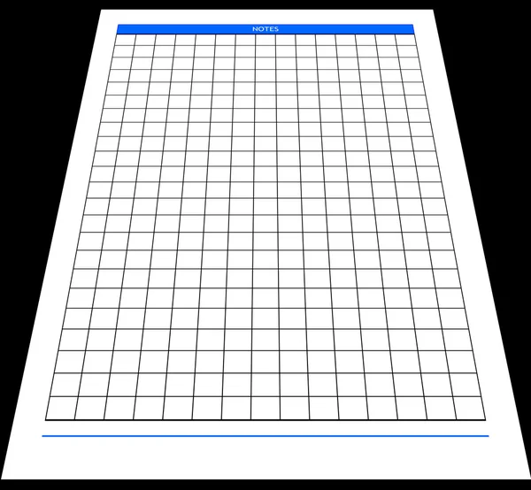 One blank notepad organizer, empty page — Stock Photo, Image