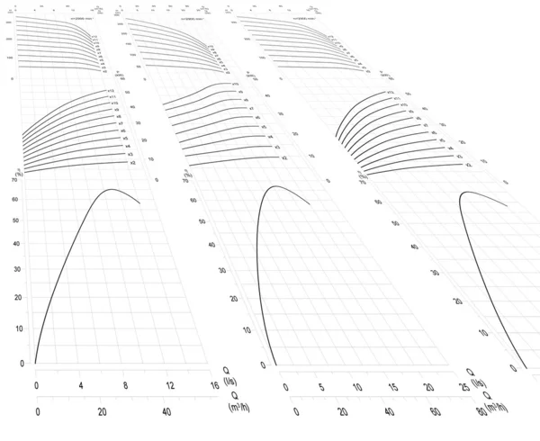 孤立的曲线数据关系图概念 — 图库照片