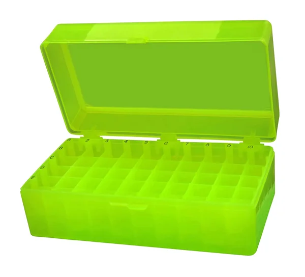 Yeşil açık tıbbi kutu izole — Stok fotoğraf