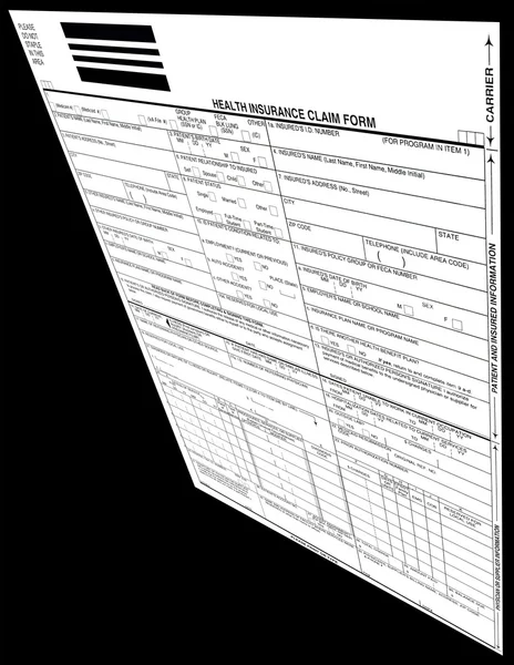 stock image Insurance form blank isolated on white