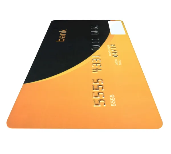 Una carta di credito isolata, ricchezza di risparmio — Foto Stock