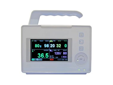 New colorful cardiovascular monitor clipart