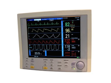 Color cardiovascular monitor, display clipart