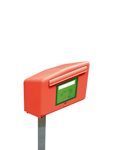 Single mail post box, metal container — Stock Photo, Image
