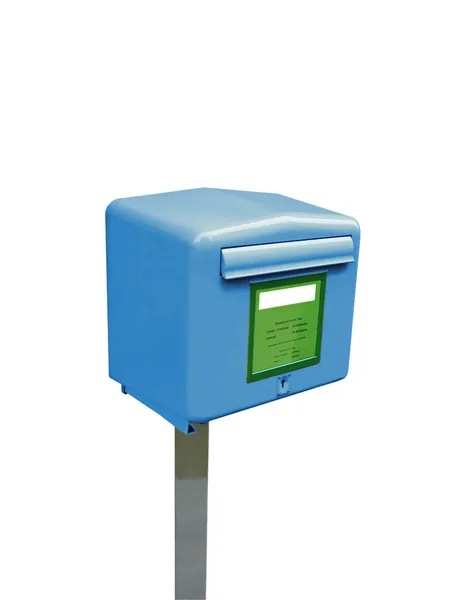 Одноместный почтовый ящик, металлический контейнер — стоковое фото