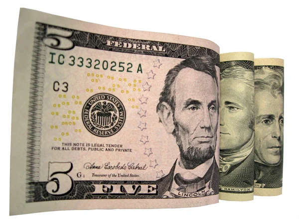 US dolarů, bankovky, peníze, měna — Stock fotografie