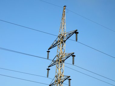 Electrical powerlines, electricity pylon clipart