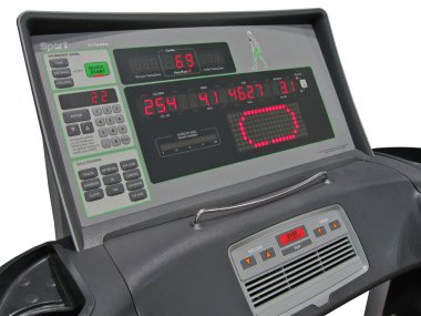 Digital control panel, gyms, calories clipart