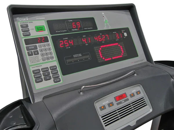 Digital kontrollpanel, gym, kalorier — Stockfoto