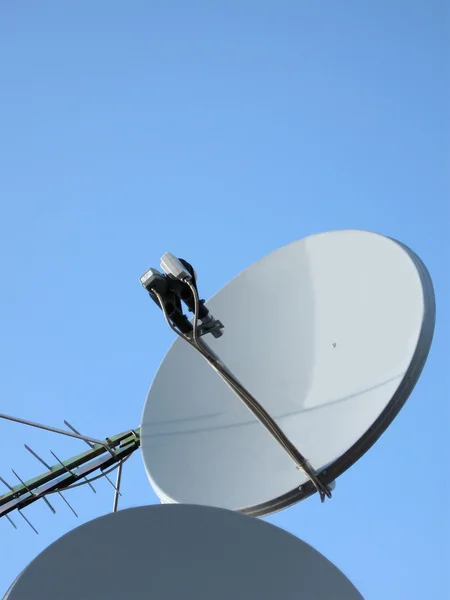 Параболічна антена (антена), супутник — стокове фото