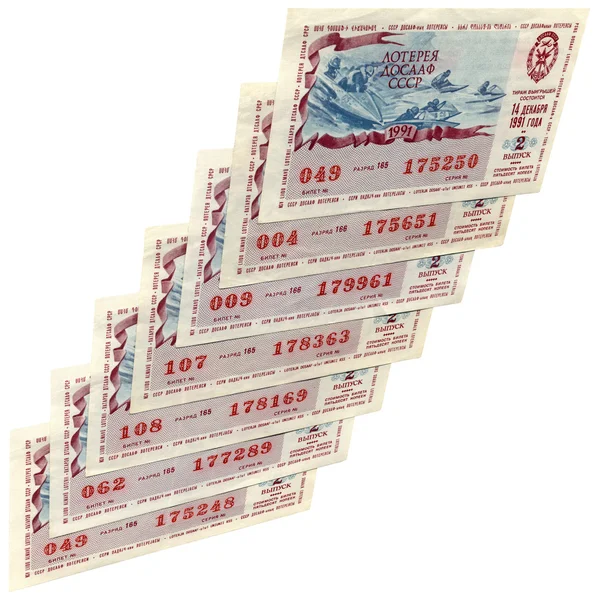 Old soviet lottery tickets, risk concept — Stock Photo, Image