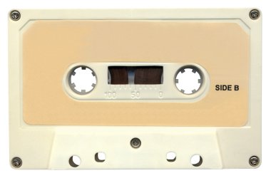 Retro magnetic audio cassette tape clipart