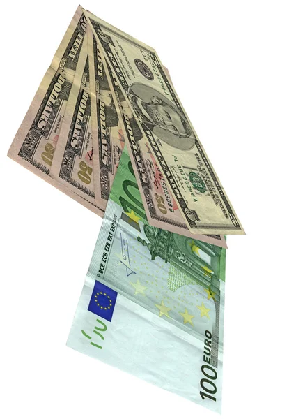 Euro liší od dolarů — Stock fotografie