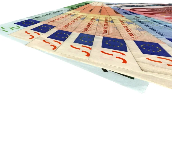 Verschillende kleurrijke euro geïsoleerd, opslaan — Stockfoto