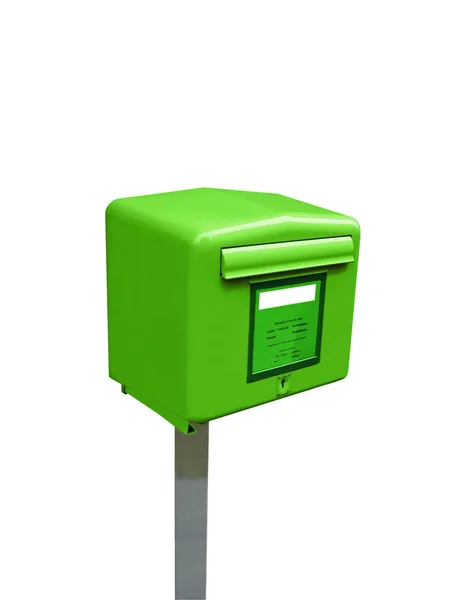 单个邮件邮政信箱，金属容器 — 图库照片