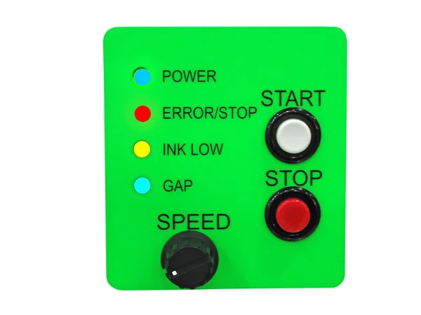 Um painel de controle colorido isolado — Fotografia de Stock