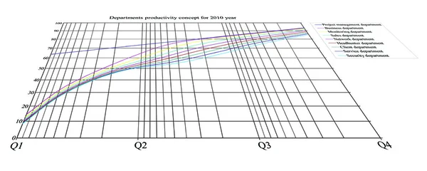 Красочная диаграмма данных, концепция кривых — стоковое фото