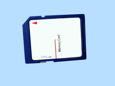 Universal memory card for info storage clipart