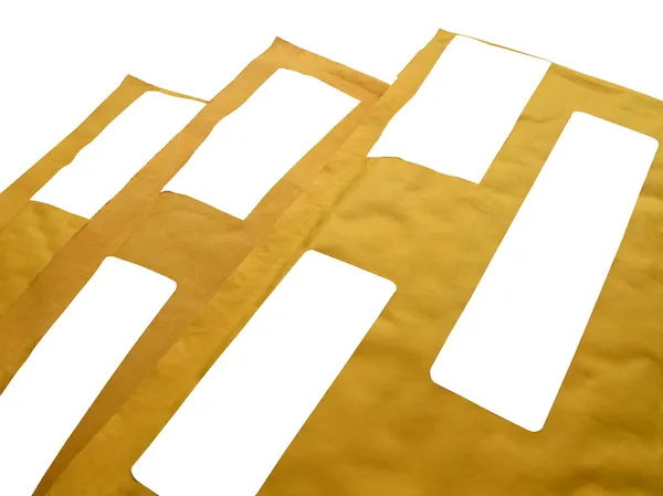 Recyklingu żółty poczty opakowania koperty — Zdjęcie stockowe