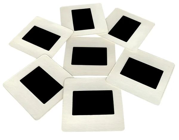 Vele zwarte dia's met witte frames — Stockfoto