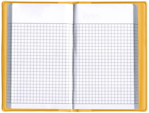 En gul tomt anteckningsblock arrangör — Stockfoto