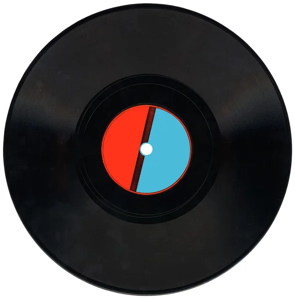 Vintage vinyl 78 rpm záznam izolované — Stock fotografie