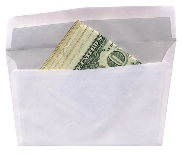 Φάκελος με αμερικανικά δολάρια απομονωθεί, — Φωτογραφία Αρχείου