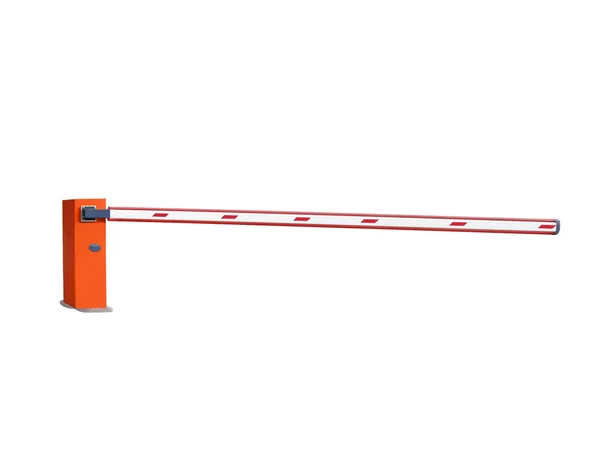 Orange automatiserad väg korsning barier — Stockfoto