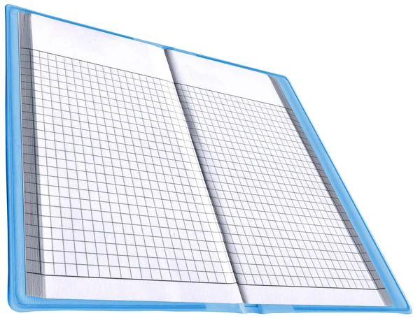 One blank notepad organizer, empty sprea — Stock Photo, Image