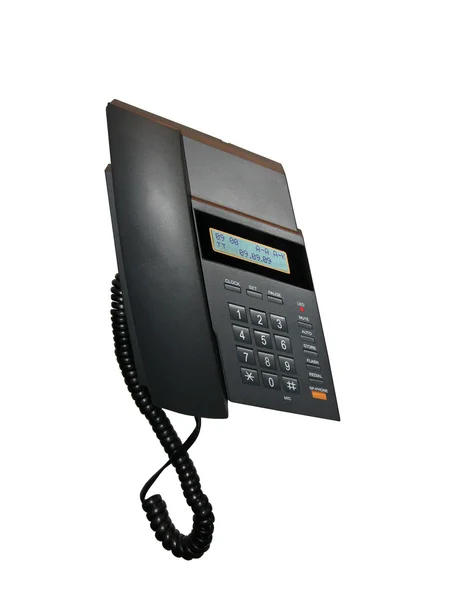 Černý telefon domů, vytáčení čísla panelu — Stock fotografie