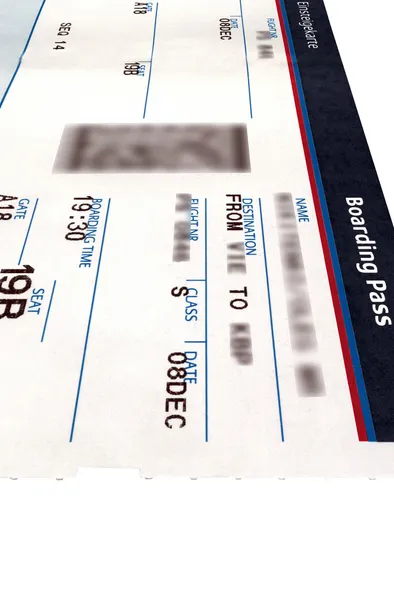 Grunge air ticket isolated,paper texture — Stock Photo, Image