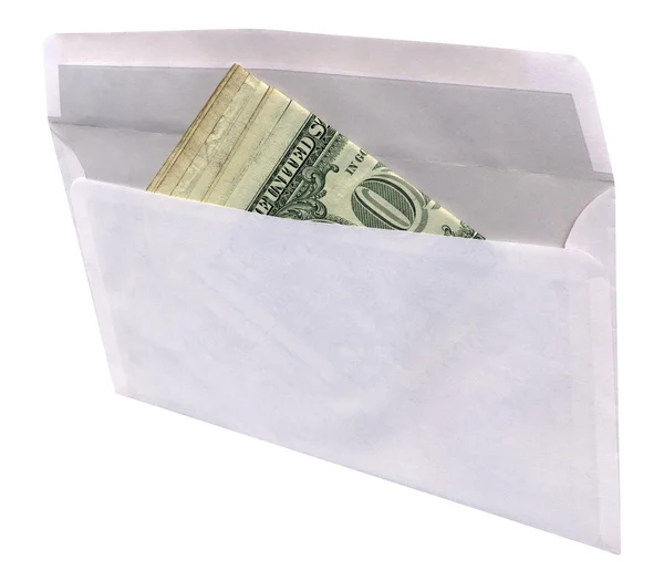 Envelope with american dollars isolated — Stock Photo, Image