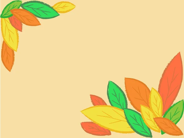Rámec podzimních listů — Stockový vektor