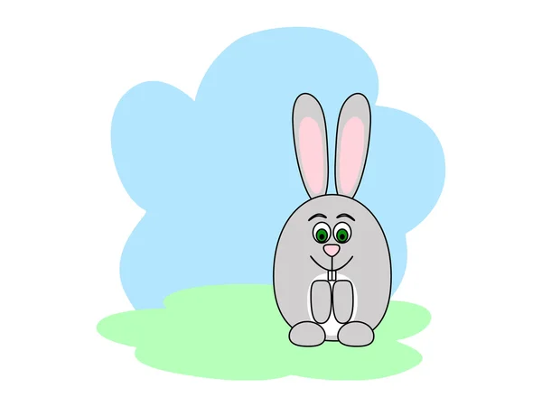 Conejo sentado — Vector de stock
