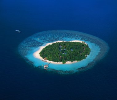 Tropik adanın havadan görünüşü, Koh Phangan, Tayland