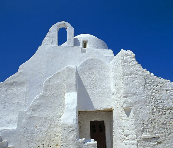 white greek church on santorini island, greece