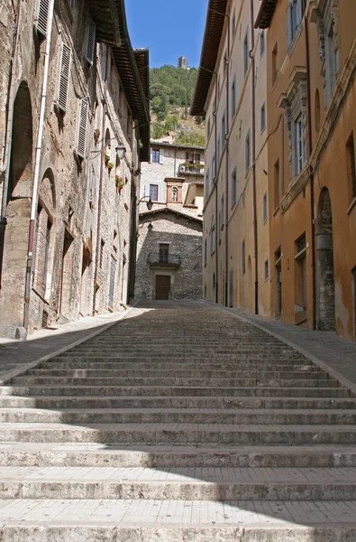 Gubbio lépcsők — Stock Fotó