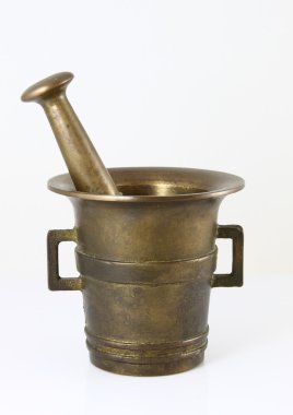 Old bronze mortar clipart