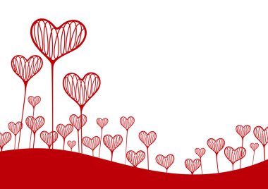 Vector background with hearts clipart
