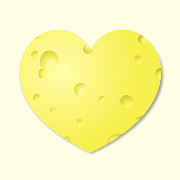 Cuore da formaggio — Vettoriale Stock