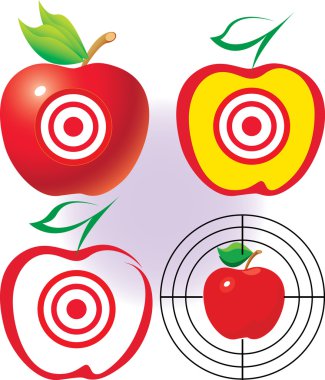 Apple as a target. clipart