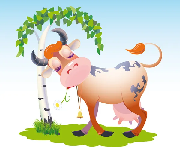 A tehén — Stock Vector