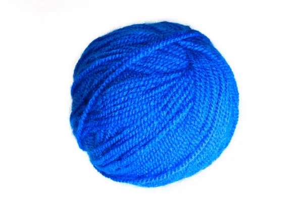 Blue yarn ball Royalty Free Stock Images