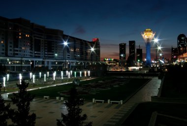 Nurzhol Boulevard in Astana, Kazakhstan clipart