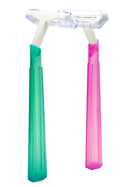 Two plastic razors — Stock Photo, Image