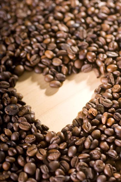 Gros plan sur les grains de café — Photo