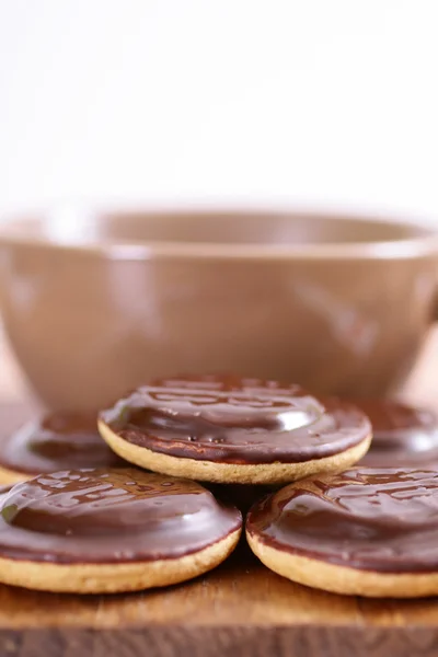 Zoete koekjes met koffie Stockfoto